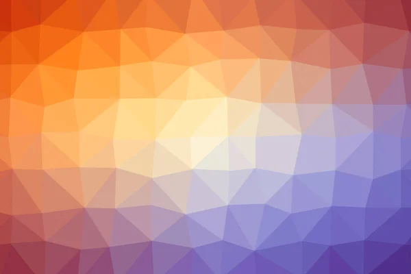 青とオレンジのグラデーションの背景に多角形のテクスチャデザインの抽象的なイラスト 抽象的な形の概念を持つ背景 — ストック写真