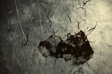 Grunge Scrunge Etkisi 'nin gri arka plandaki soyut çizimi. Soyut doku ve soyut şekiller kavramına sahip arkaplan