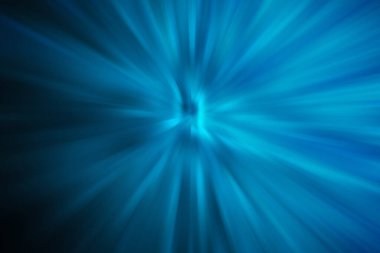 Mavi hareket bulanık etkisinin siyah arkaplan üzerindeki soyut çizimi. Soyut şekil ve doku kavramına sahip arkaplan