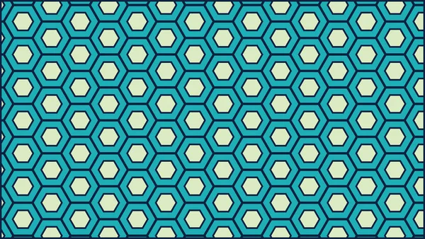 Abstracte Illustratie Van Gele Groene Geometrische Zeshoekige Vormen Naadloos Patroon — Stockfoto