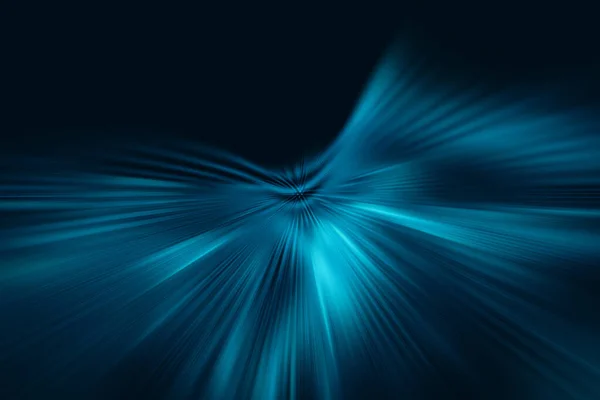 Abstract illustration of blue motion blur effect on black background. background with abstract shapes and textures concept
