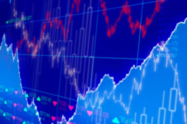 Abstracte Illustratie Van Financiële Gegevensverwerking Tegen Een Blauwe Achtergrond Mondiale — Stockfoto