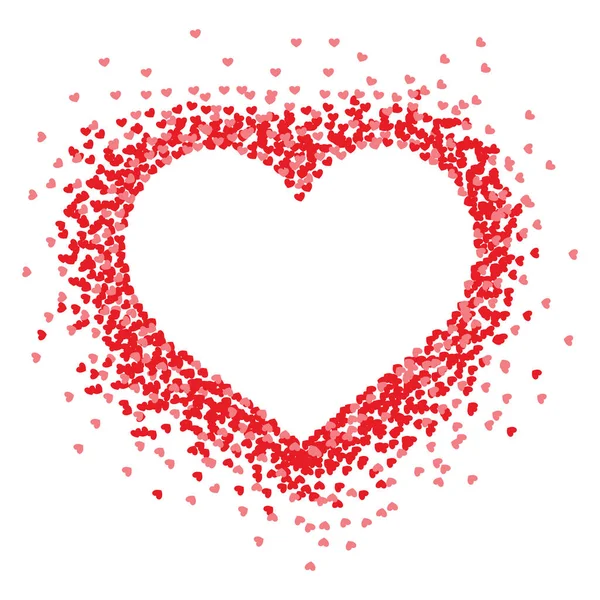 Digitally Generated Illustration Multiple Red Hearts Forming Big Heart White — Stock Photo, Image