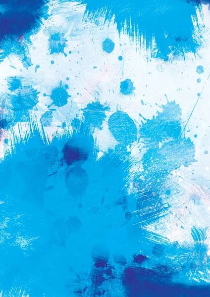 Absztrakt Illusztrációja Kék Festék Fröccsenések Fehér Háttér Háttér Elvont Textúra — Stock Fotó