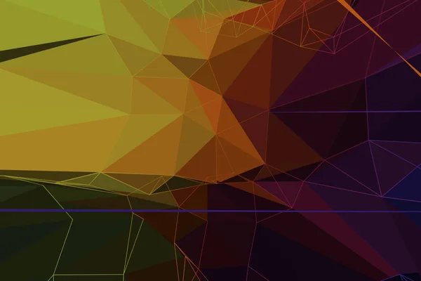 Абстрактна Ілюстрація Різнокольорових Геометричних Багатокутних Форм Чорному Тлі Фон Абстрактною — стокове фото