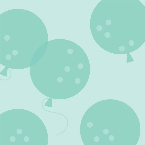 Multiple green balloons with green spots on light green background. colour fun shapes concept digitally generated image.
