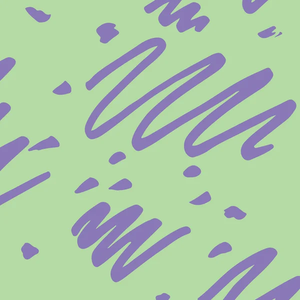 Ilustración Abstracta Líneas Onduladas Púrpuras Sobre Fondo Verde Fondo Con —  Fotos de Stock