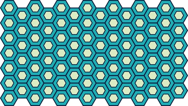 Ilustración Abstracta Formas Geométricas Hexagonales Amarillas Verdes Patrón Sin Costuras —  Fotos de Stock