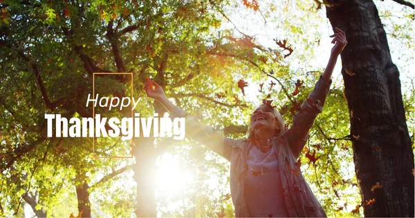 Digitally Generated Image Happy Thanksgiving Concept — Stock Photo, Image