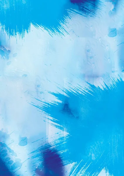 Illustration Abstraite Des Éclaboussures Peinture Bleue Sur Fond Blanc Fond — Photo