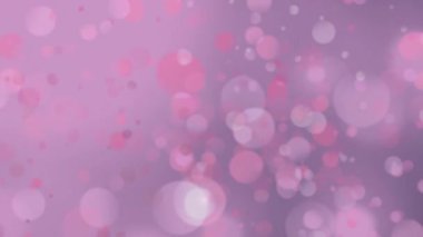 Mor zemin üzerinde hipnotik hareketlerle hareket eden çoklu pembe ve kırmızı ışık noktalarının animasyonu. Renk ve hareket kavramı dijital olarak oluşturuldu.