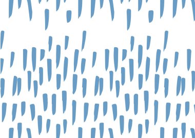 Mavi boya fırçası darbelerinin soyut çizimi beyaz arka planda pürüzsüz desenli. Kusursuz desenli arkaplan kavramına sahip çizimler