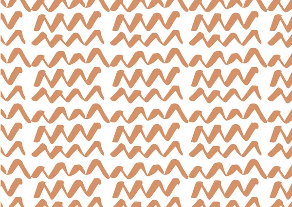 Abstract Illustration Orange Zig Zag Paint Strokes Seamless Pattern White — стоковое фото