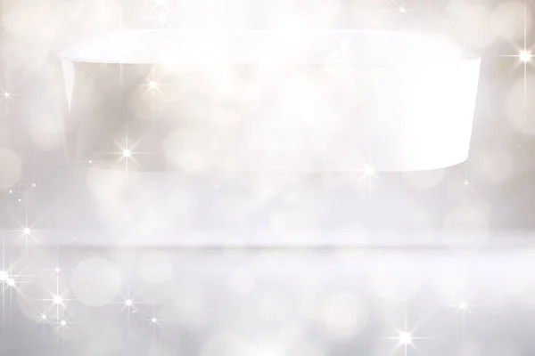 Абстрактная Иллюстрация Сияющих Звезд Пятен Боке Сером Фоне Рождественский Фон — стоковое фото