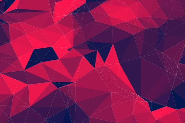 Абстрактна Ілюстрація Червоних Геометричних Багатокутних Форм Чорному Тлі Фон Абстрактною — стокове фото