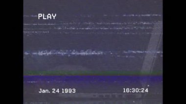 Sunucu odasındaki veri işleme ve şekillerin animasyonu. Küresel covid pandemik tıp ve sağlık hizmetleri konsepti dijital olarak oluşturulmuş video.