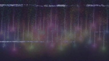 Parazit üzerinde hareket eden noktaların animasyonu. Soyut arkaplan ve dijital arayüz kavramı dijital olarak oluşturulmuş video.