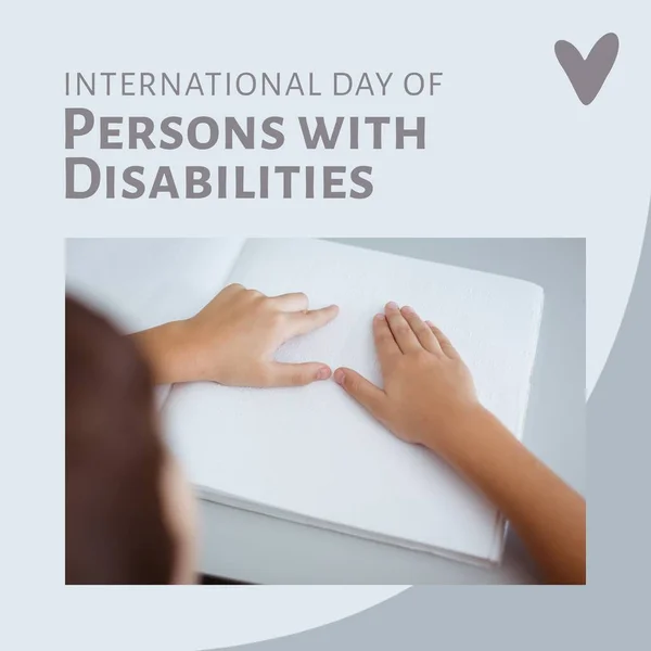 Composición Del Día Internacional Las Personas Con Discapacidad Texto Sobre — Foto de Stock