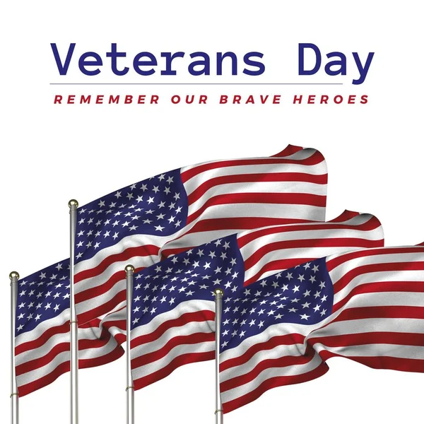 Composition Veterans Day Text Flags United States America American Veterans — Stock Photo, Image