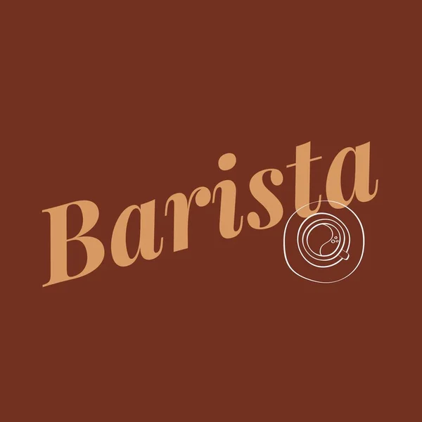 Composition Barista Text Brown Background Global Business Sign Maker Concept — Stock Photo, Image