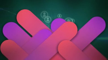 Bağlantı ağı üzerinden Dünya 'nın animasyonu. Küresel iş ve dijital arayüz kavramı dijital olarak oluşturulmuş video.