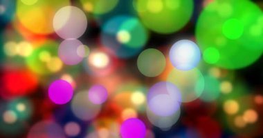 Siyah arka planda ışık lekelerinin canlandırılması. Noel, kutlama ve dijital arayüz kavramı dijital olarak oluşturulmuş video.