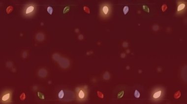 Işık noktalarının üzerindeki ışıkların animasyonu. Sosyal medya, noel ve dijital arayüz konsepti dijital olarak oluşturulmuş video.