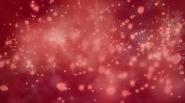 Kar yağarken hafif noktaların canlandırılması. Sosyal medya, noel ve dijital arayüz konsepti dijital olarak oluşturulmuş video.
