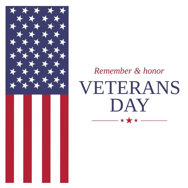 Composición Texto Veterano Día Con Bandera Estados Unidos América Veteranos — Foto de Stock