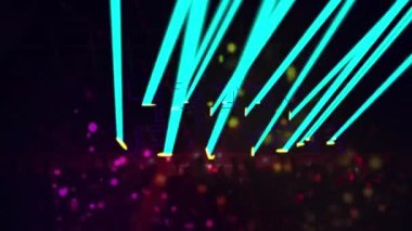 Yeni yıl metni yerine sahnenin animasyonu. Noel, kutlama ve dijital arayüz kavramı dijital olarak oluşturulmuş video.