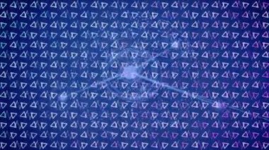 Mavi arkaplandaki bağlantı ağı üzerinden şekillerin canlandırılması. Dijital olarak oluşturulmuş küresel bağlantılar, bilgisayar ve dijital arayüz kavramı.