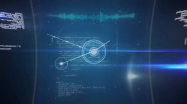 Veri işleme üzerinden bağlantı ağının animasyonu. küresel iş ve dijital arayüz kavramı dijital olarak oluşturulmuş video.