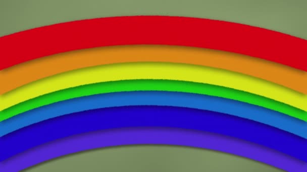 Animación Stipes Multicolores Moviéndose Sobre Fondo Gris Generado Digitalmente Holograma — Vídeos de Stock
