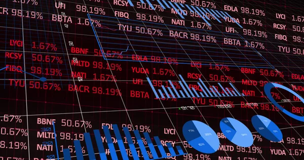 Image Statistics Data Processing Stock Market Black Background Global Finances — Stock Photo, Image