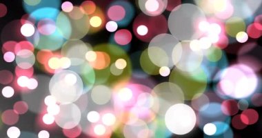 Noel ışıklarının üzerine düşen beneklerin animasyonu. Noel, kutlama ve dijital arayüz kavramı dijital olarak oluşturulmuş video.