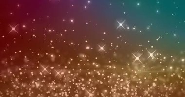 Mor arkaplandaki ışık noktalarının canlandırması. Işık, şablon ve hareket konsepti dijital olarak oluşturulmuş video.