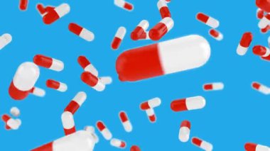 Seçim animasyonu mavi arka plandaki haplar üzerinden yazılıyor. Seçimler, oylama ve vatanseverlik kavramı dijital olarak oluşturulmuş video.