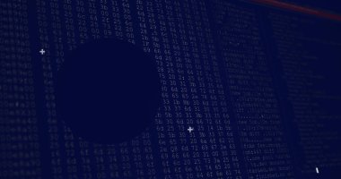 Veri işleme ile donanma arkaplanındaki kürelerin görüntüsü. Veri işleme ve teknoloji konsepti dijital olarak oluşturuldu.