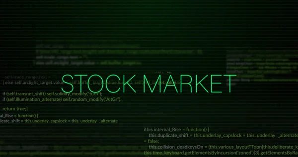 Image Stock Market Text Data Processing Global Business Digital Interface — Stock Photo, Image