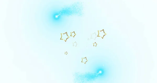 Imagen Estrellas Sobre Texto Diwali Feliz Con Manchas Azules Sobre — Foto de Stock
