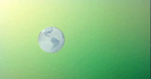 Зображення Земної Кулі Зеленому Тлі Глобальна Технологія Обчислення Концепція Цифрового — стокове фото