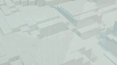 Beyaz arka planda hareket eden şekiller üzerine siber saldırı uyarısı. Küresel teknoloji, çevrimiçi güvenlik ve dijital arayüz kavramı dijital olarak oluşturulmuş video.