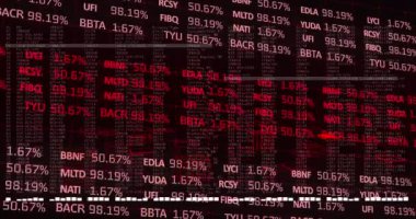 Siyah arkaplan üzerinde veri işleme animasyonu. küresel iş ve dijital arayüz kavramı dijital olarak oluşturulmuş video.