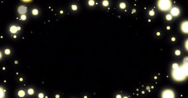 Siyah arka planda fotokopi alanı ile yanıp sönen noel ışıklarının animasyonu. Noel, şenlik, kutlama ve gelenek konsepti dijital olarak oluşturuldu.