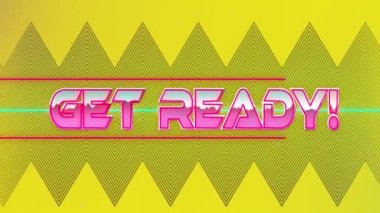 Sarı arkaplandaki şekiller üzerinden hazır metin animasyonu. Sosyal medya ve dijital arayüz konsepti dijital olarak oluşturulmuş video.