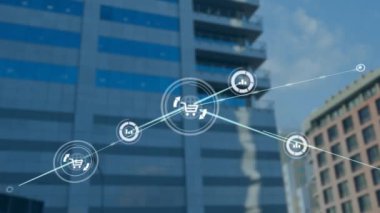 Şehirdeki modern ofis binaları tipik olarak çeşitli online teknoloji ağlarına sahiptir. Bu sayede çalışanlar birbirleriyle iletişim kurabilir ve işbirliği yapabilirler..