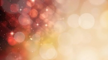Altın arka planda yanıp sönen noel ışıklarının animasyonu. Noel, şenlik, kutlama ve gelenek konsepti dijital olarak oluşturuldu.