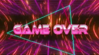 Oyunun animasyonu siyah arkaplandaki satırlar üzerinden metin üzerinden. Küresel teknoloji, sosyal medya ve dijital arayüz kavramı dijital olarak oluşturulmuş video.