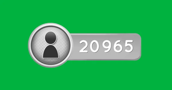 图片20965用户在绿色背景 社交媒体 全球网络和数字视频新技术概念 — 图库照片