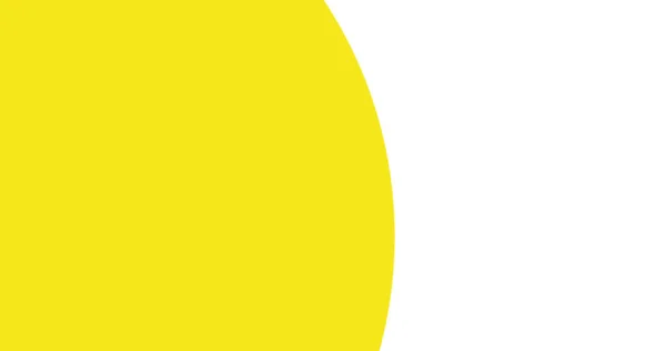 Ilustrasi Lingkaran Miring Kuning Terhadap Latar Belakang Putih Menyalin Ruang — Stok Foto